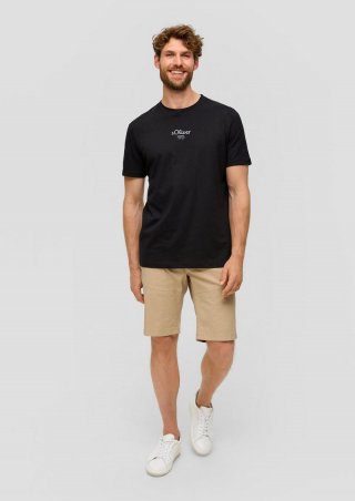 s.Oliver Chino-Shorts aus Baumwollstretch mit Straight Leg - sandstein