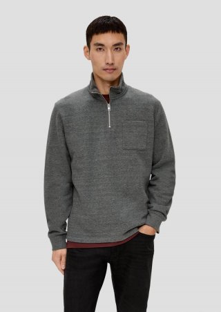 s.Oliver Sweatshirt mit Brusttasche - graphit
