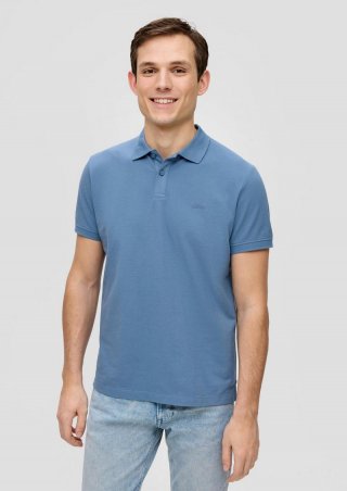 s.Oliver Poloshirt aus Baumwollpiqué - hellblau