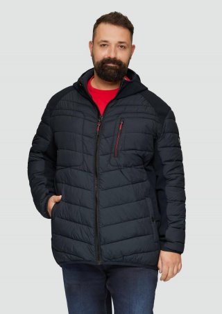 s.Oliver Pufferjacke aus Softshell mit Kontrast-Details - navy