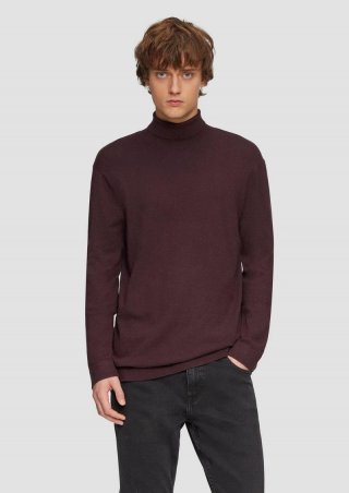s.Oliver Feinstrickpullover mit Rollkragen - lavendel