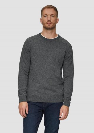 s.Oliver Strickpullover mit Raglanärmeln - schwarz