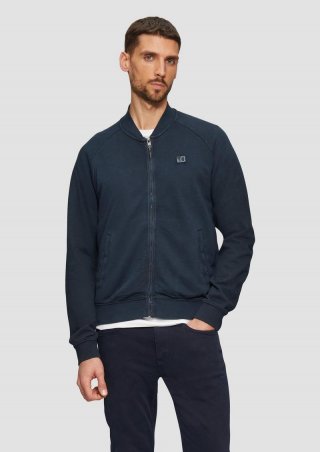 s.Oliver Jacke mit Garment Dye und Raglanärmeln - navy