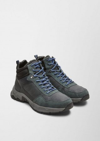 s.Oliver Sneaker im Materialmix - grau