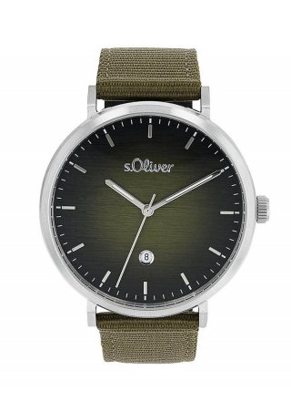 s.Oliver Edelstahluhr im Ombré-Style - silber