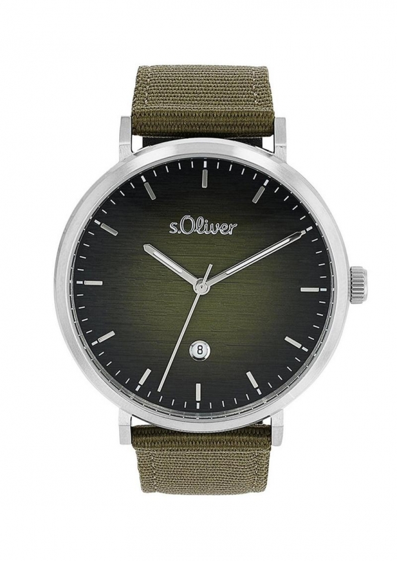 s.Oliver Edelstahluhr im Ombré-Style - silber