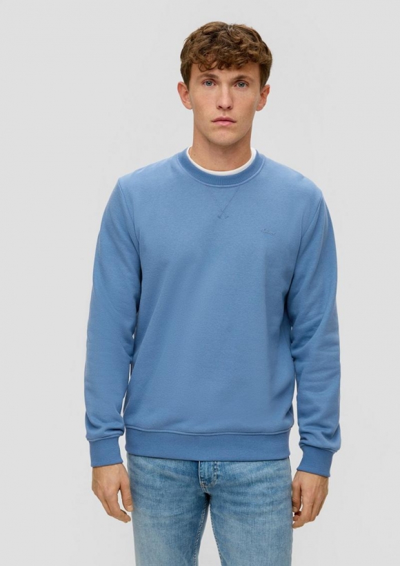s.Oliver Sweatshirt mit Logoprint - blau