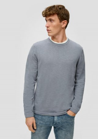 s.Oliver Strickpullover mit Rollkante - schiefergrau