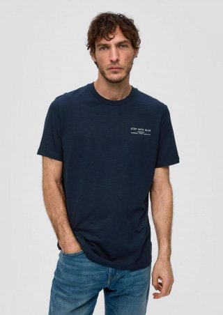 s.Oliver T-Shirt mit Rundhalsausschnitt - navy
