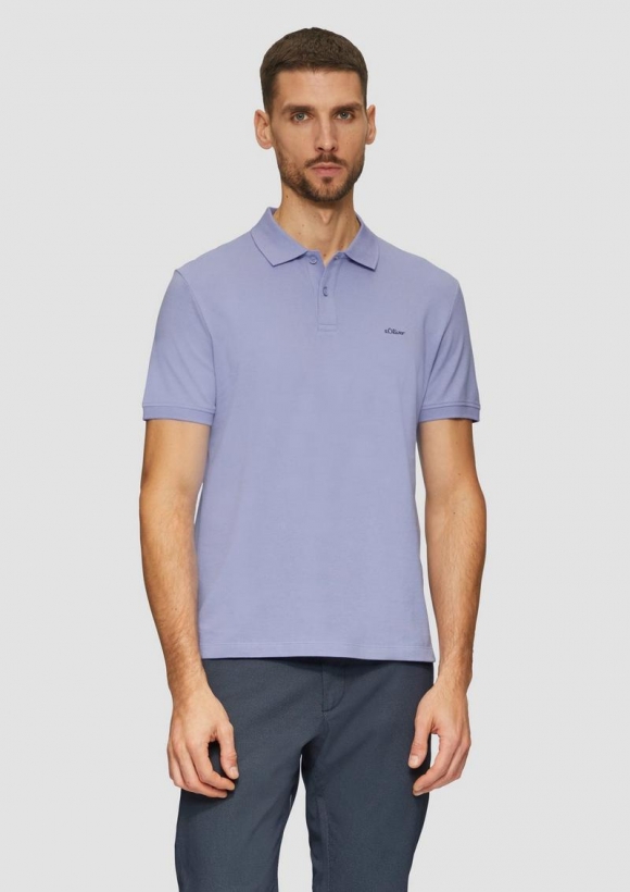 s.Oliver Poloshirt aus Baumwollpiqué - flieder