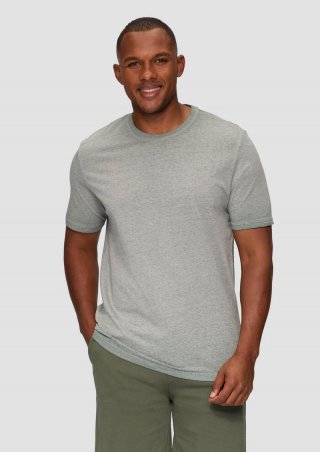 s.Oliver T-Shirt aus Baumwollmix mit Wascheffekt - tannengrün