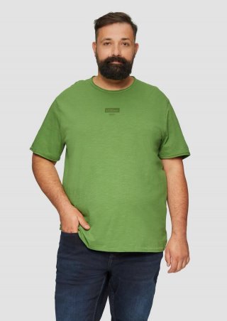 s.Oliver T-Shirt mit Flammgarnstruktur - bambusgrün