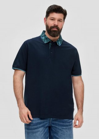 s.Oliver Poloshirt mit Piquéstruktur - navy