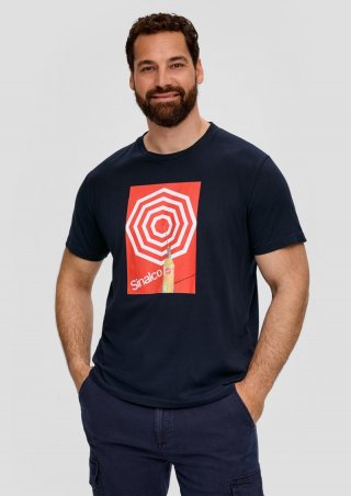 s.Oliver Jersey-T-Shirt mit Sinalco®-Print - navy
