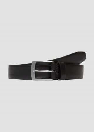 s.Oliver Schmaler Gürtel aus Leder - schwarz