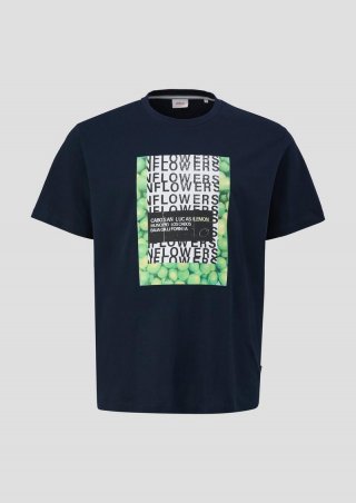s.Oliver Jerseyshirt mit Artwork - navy