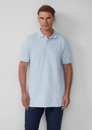 s.Oliver Poloshirt aus Baumwollpiqué - hellblau