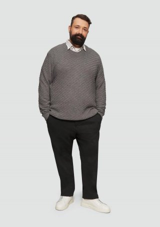 s.Oliver Chinojogger mit Straight Leg - schwarz