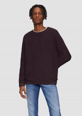 s.Oliver Strickpullover aus Melangegarn - lavendel