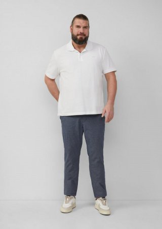 s.Oliver Phoenix: Strukturierte Chino mit Elastikbund - tiefblau