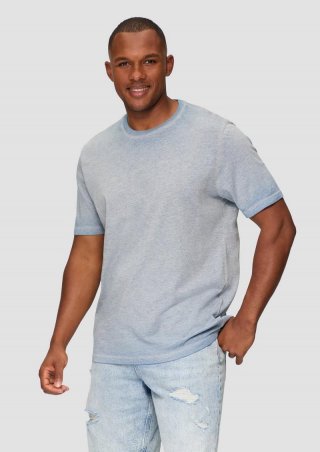 s.Oliver T-Shirt aus Baumwollmix mit Wascheffekt - blassblau