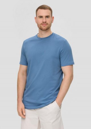 s.Oliver T-Shirt mit kleinem Logo-Print - blau
