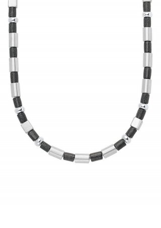 s.Oliver Halskette im Materialmix - silber