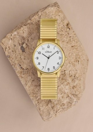 s.Oliver Armbanduhr mit Flexband - gold