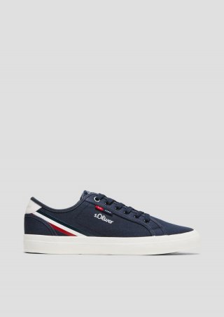 s.Oliver Sneaker mit Kontrast-Details und Logo - navy