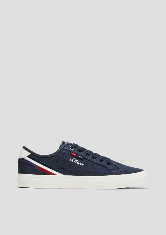 s.Oliver Sneaker mit Kontrast-Details und Logo - navy