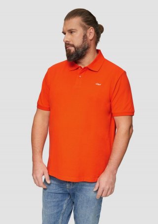 s.Oliver Poloshirt aus Baumwollpiqué - papaya