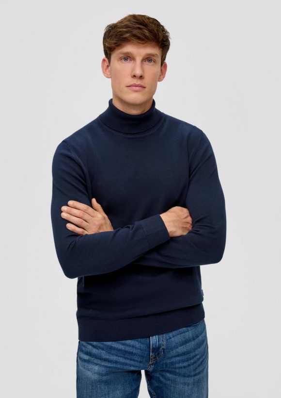 s.Oliver Pullover mit Rollkragen - navy