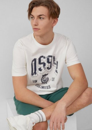 s.Oliver T-Shirt mit Frontprint - ecru