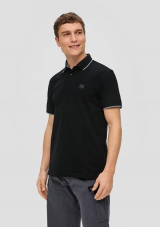 s.Oliver Poloshirt mit Logo - schwarz