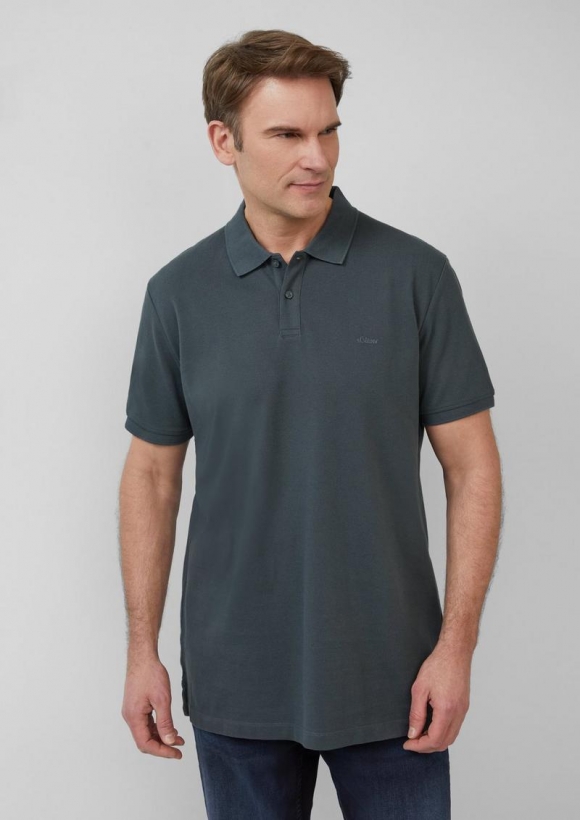 s.Oliver Poloshirt aus Baumwollpiqué - schiefergrau