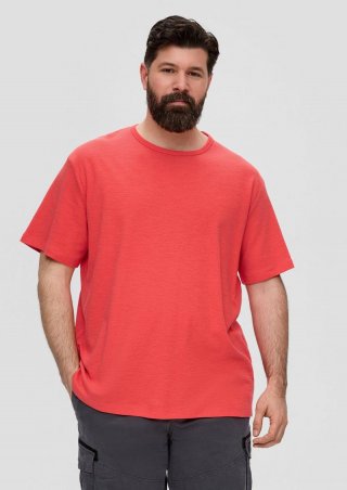 s.Oliver T-Shirt aus Baumwolle - korallrot