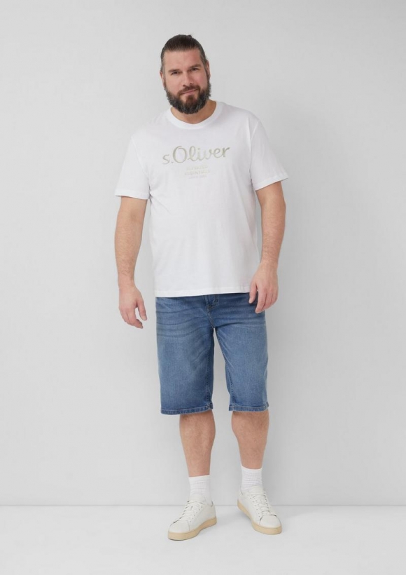 s.Oliver Leichte Jeans-Bermuda / Regular Fit / Mid Rise - blau