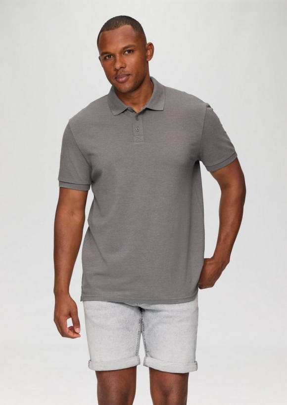 s.Oliver Poloshirt mit Piquéstruktur - graphit