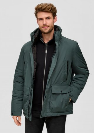 s.Oliver Jacke mit Stehkragen - dunkles salbeigrün