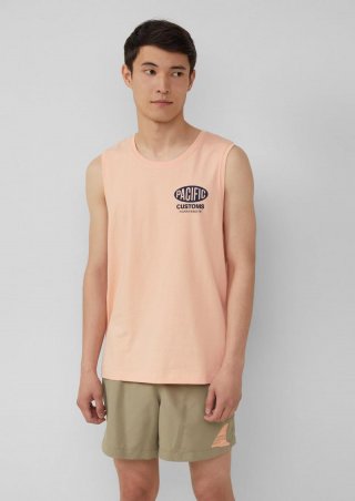 s.Oliver Tanktop aus Baumwollle mit Frontprint - papaya