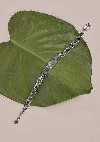 s.Oliver Armkette mit Jaspis-Steinen - silber