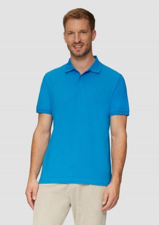 s.Oliver Poloshirt aus Baumwollpiqué - blau