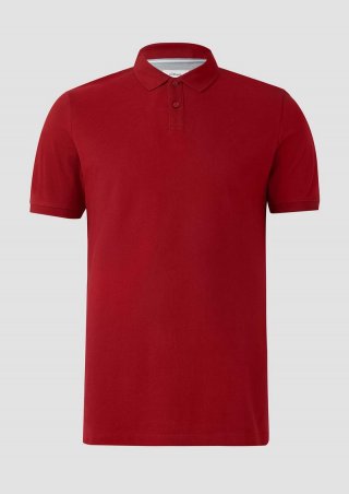 s.Oliver Poloshirt aus Baumwollpiqué - burgund