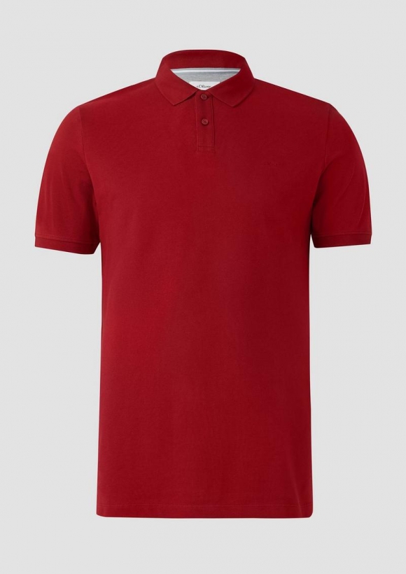 s.Oliver Poloshirt aus Baumwollpiqué - burgund