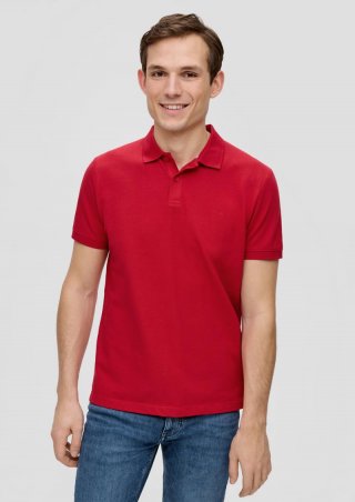 s.Oliver Poloshirt aus Baumwollpiqué - chilirot