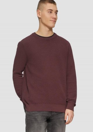 s.Oliver Strickpullover mit Wabenstruktur - lavendel