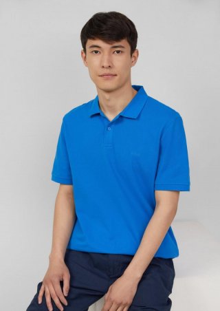s.Oliver Poloshirt aus Baumwollpiqué - royalblau