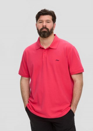 s.Oliver Poloshirt mit kleinem Label-Print - himbeere