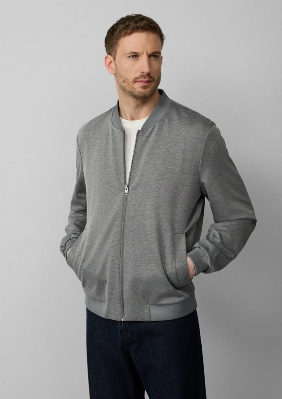 s.Oliver s.O JOGG: Bomberjacke aus Stretch-Jersey - graphit