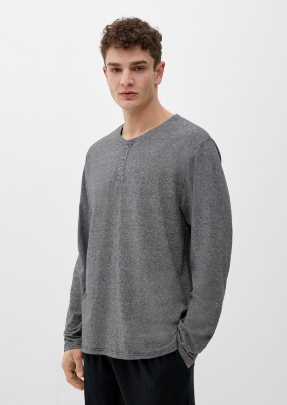 s.Oliver Pyjama aus Baumwollstretch - schiefergrau